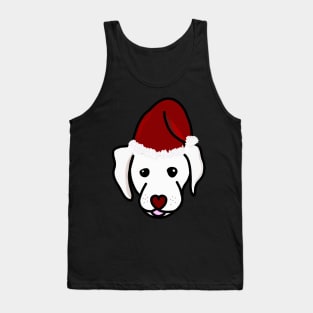 Puppy christmas bonnet (green traditional xmas) Tank Top